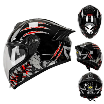 Unisex DOT Certified Full Face Motorcycle Helmet Anti-Fog UV Protection Downhill Racing Motorbike Casco Capacete
