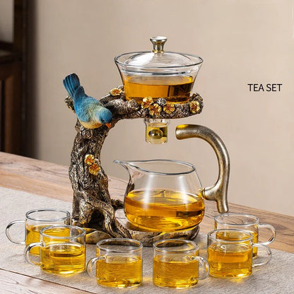 Glass Tea Set Home Kung Fu Tea Cup Magnetic Suction Teapot Artifact
