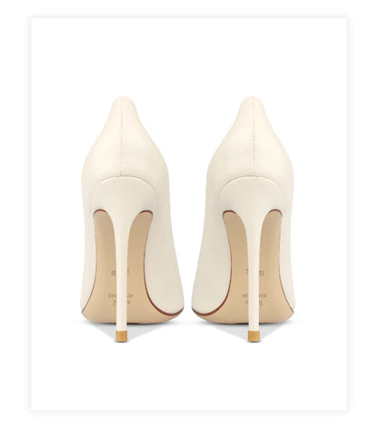 Genuine Leather Pumps For Women's 2025 Trend Luxury Fashion Sexy Party High Heels Elegant Comfortable Pointed Toe Shoes women