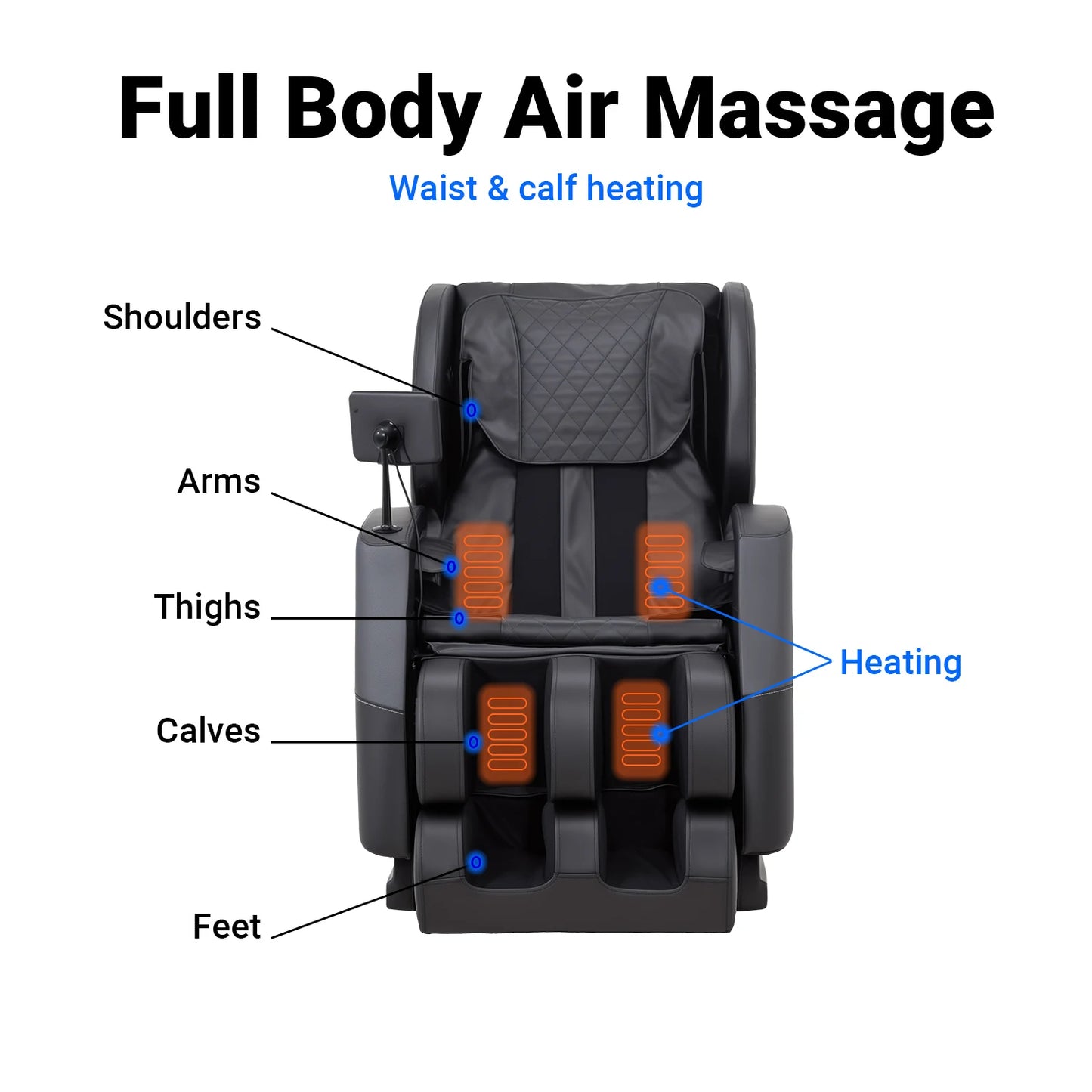 Local Dilivery 3 Year Warranty Massage Chair Electric Recliner Home Airbag Full Body Zero Gravity Heating Knead Massager Sofa