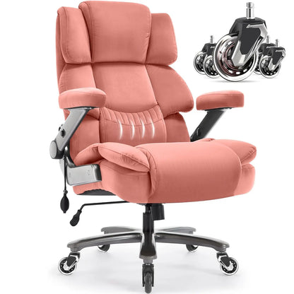 700lbs Big and Tall Office Chair-Large Computer Chair with Adjustable Lumbar Support 3D Flip Arms Plus Size Wheels,, Customized