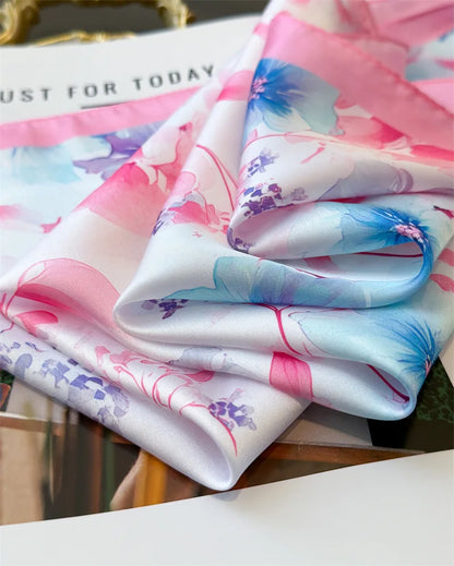 Fashion Paisley Print Silk Hairbands Scarf Women 2025 New Elagant Bandana Neck Kerchief Head Bands Foulard Female Scarfs