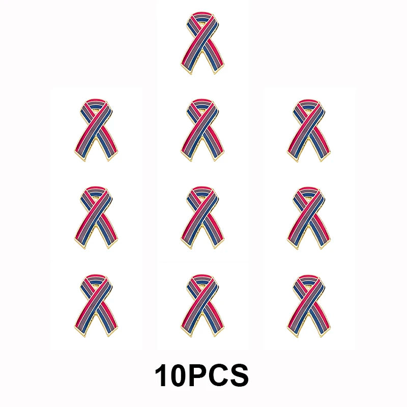 10PCS a lot Bisexual pride Flag Metal Lapel Pin Flag Pin Badge