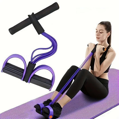 Six-Tube Tensioner Multi-Functional Household Fitness Yoga Abdominal Strengthening Resistance Band Tension Rope Sit-Up Assistive
