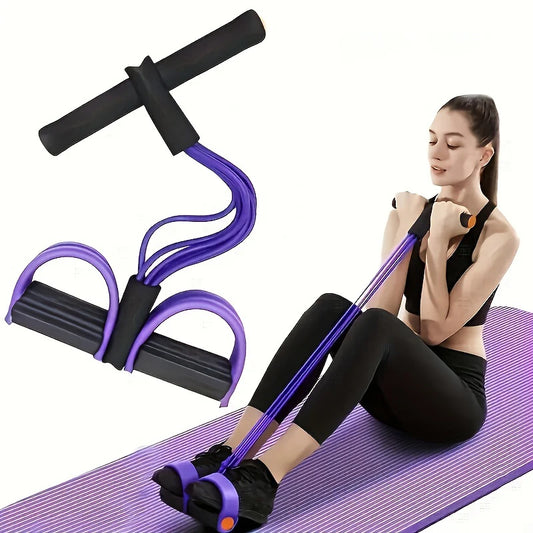 Six-Tube Tensioner Multi-Functional Household Fitness Yoga Abdominal Strengthening Resistance Band Tension Rope Sit-Up Assistive