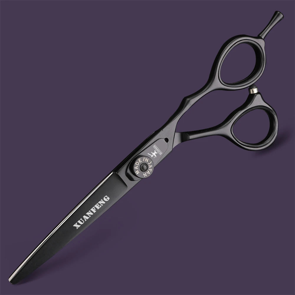 Spring clip screw double color hair scissors 6 inch 9cr18 steel barber cutting scissors and thinning scissors
