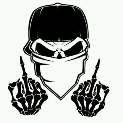 Car Sticker Car Window Decal Truck Outdoor Sticker Skull F U Middle Fingers Wicked Vinyl Decor Decals