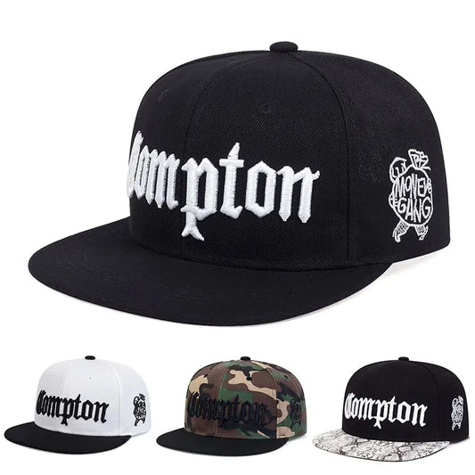 2025 New COMPTON CAP Street Dance Snapback Hat Hip Hop Headwear for Men Women Adult Outdoor Casual Sun Baseball Cap