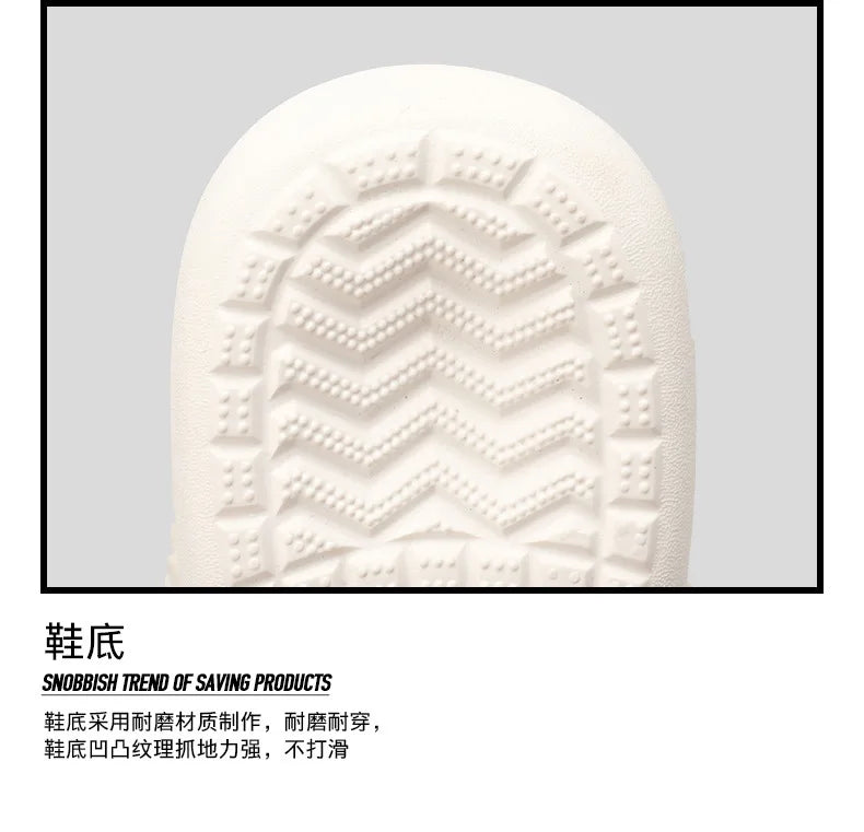 Cotton Fashion Clogs Slippers Women Hole Garden Shoes Water Shoes For Men Beach Sandals Soft Eva Bathroom Slides House Slides