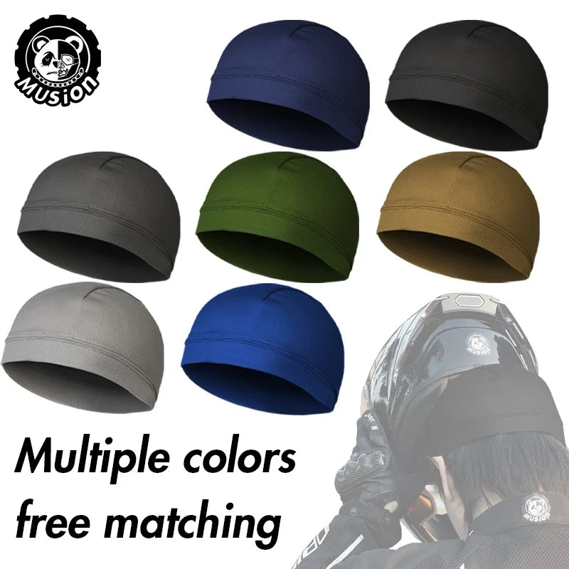 Musion Mesh Helmet Liner Absorb Sweat Absorb Sweat Quick-Drying Running Sport  Cap for Biker