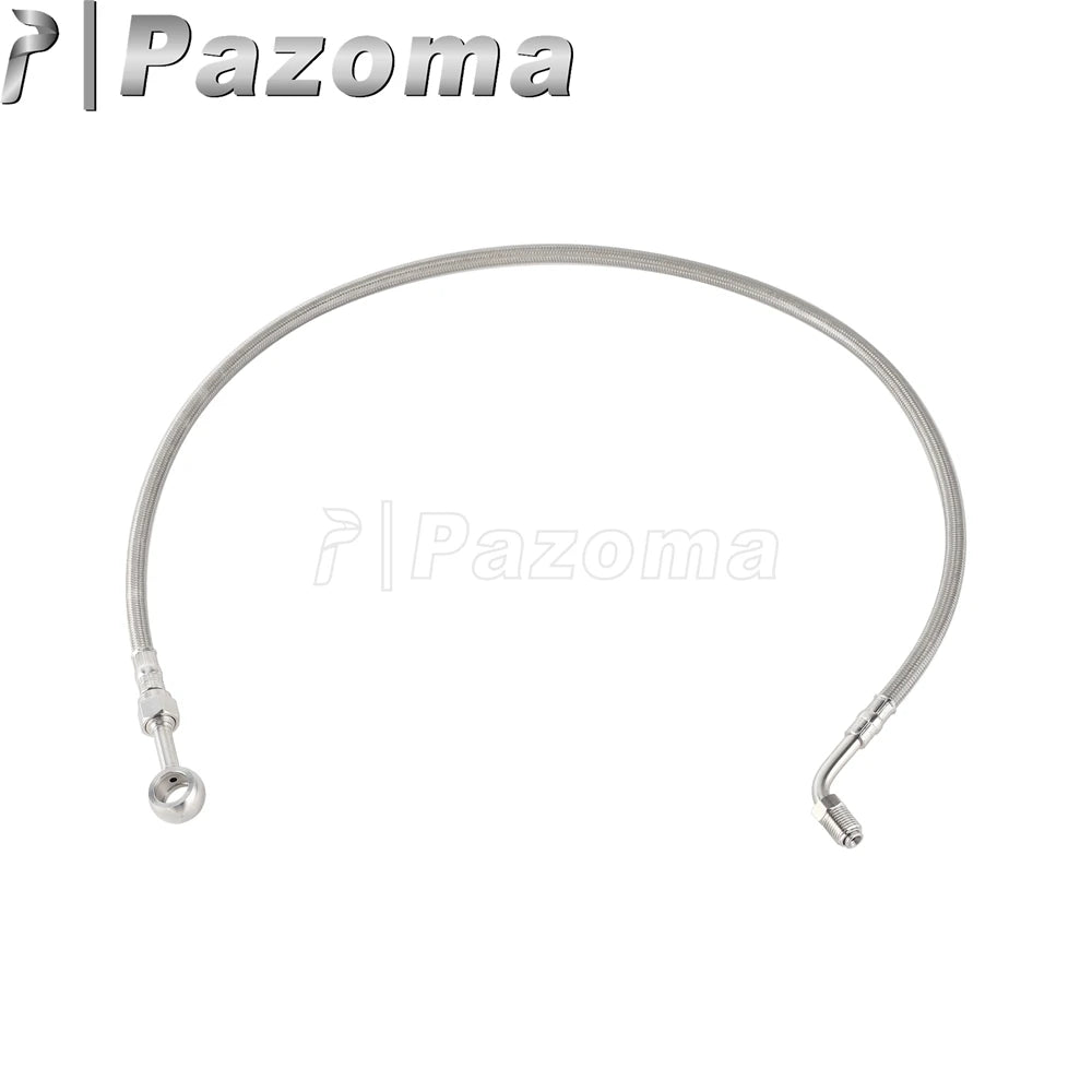 Motorcycle Hydraulic Banjo Braided Line Steel Brake Hose Cable For Harley Softail Slim Breakout Deluxe Street Bob Fat Boy 18-23