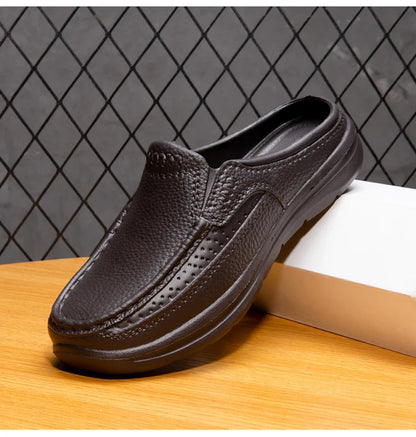 New Fashion Sandals High Quality Slippers Soft Sole Beach Sandals Men Slip On Driving Shoes Chef Shoes Breathable EVA Shoes