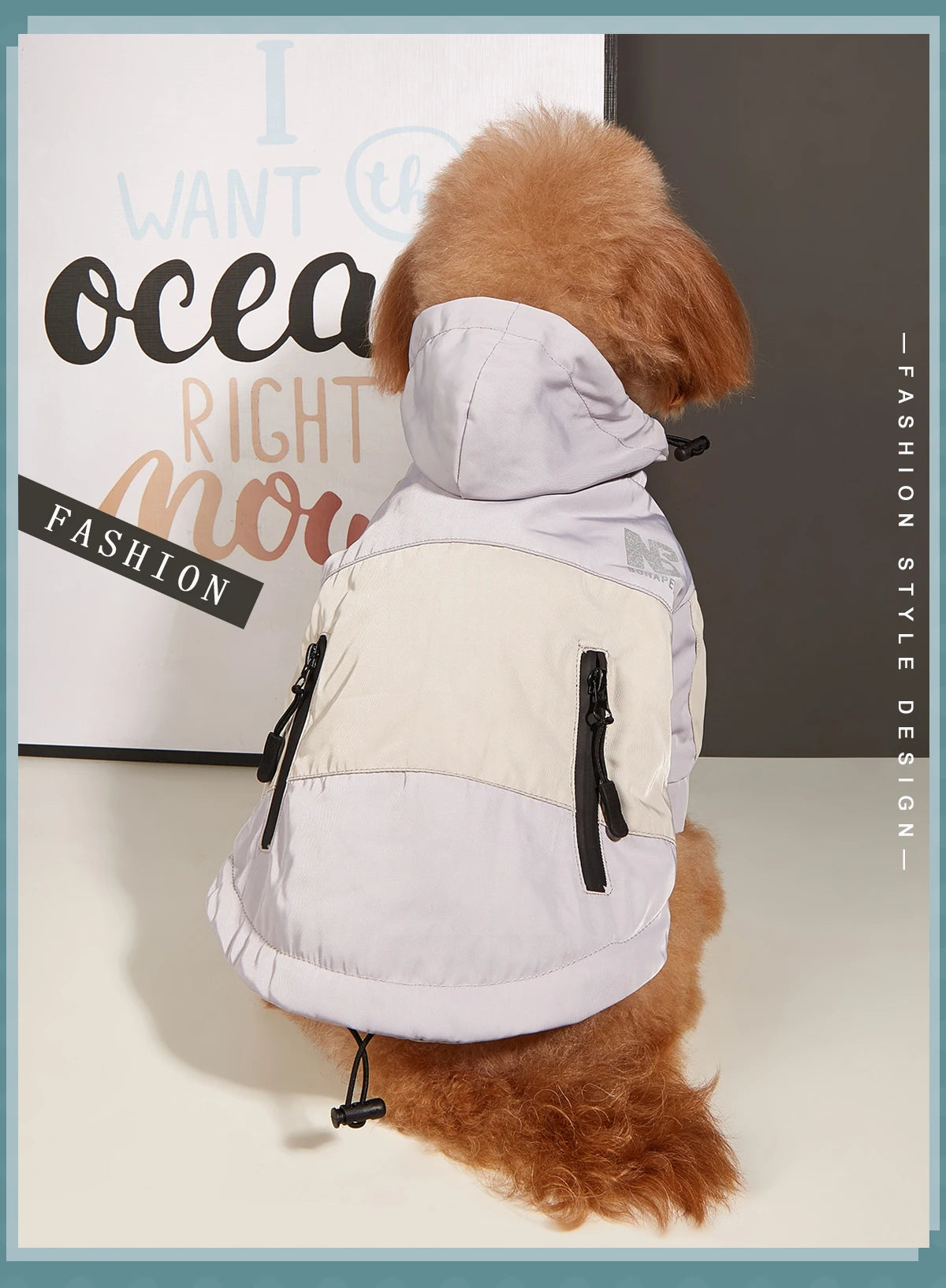 Fashion Winter Dog Jacket Waterproof Pet Raincoat Thick Fleece Warm Large Dogs Clothes Windproof Coat French Bulldog Chihuahua