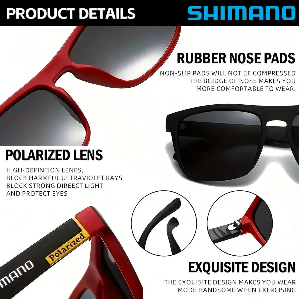 Classic Square Polarized Unisex Outdoor Sports Sunglasses for Fishing Hunting Cycling Driving Mountaineering UV400Anti-glare