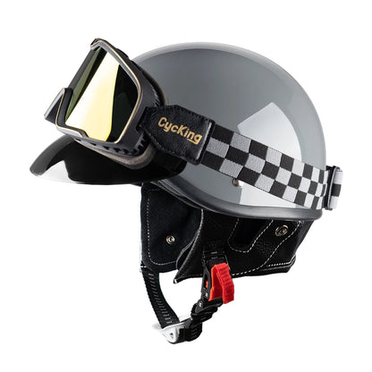 Cycking Motorcycle Helmet Four Seasons Riding Half Helmet Men Women Scooter Cute Retro