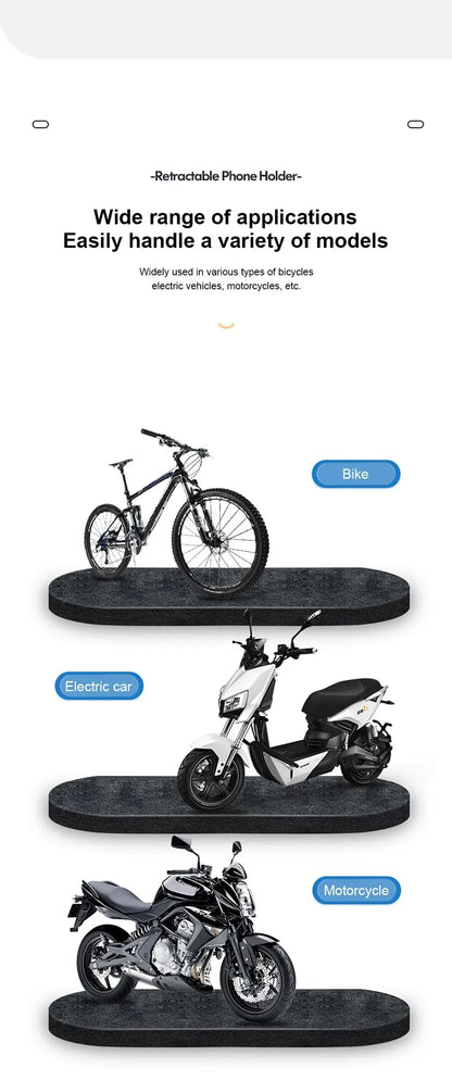 Waterproof 360° Swivel Phone Mount for Motorcycle/Bike – Adjustable Universal GPS Holder for Cellphones & Navigation Apps