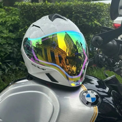 Qike FP02 Motorcycle Helmet Flip Up Helmet Qike FP02 Visor QIKE Prats Dual Visor Casque Moto Street Bike Long Visor Casco Moto