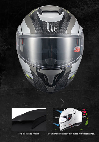 New Arrival Motorcycle Flip-Up Helmets Atom Sv Dual Lens Off Road 4 Seasons Helmets Color Options M-4Xl