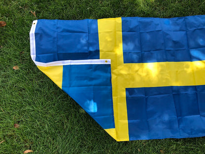 SKY FLAG free shipping Swedish Flag 3ft x 5ft Hanging  SWE SE The Kingdom of Sweden Flag Polyester standard hanging Flag Banner