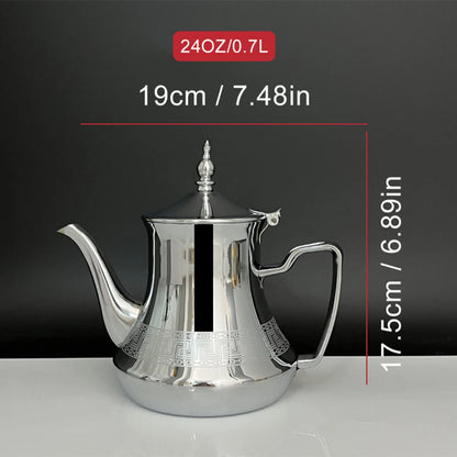 Arabic style stainless steel teapot, Moroccan mint tea pot, Induction cooker gas boiling water kettle,Restaurant Home Tea Kettle