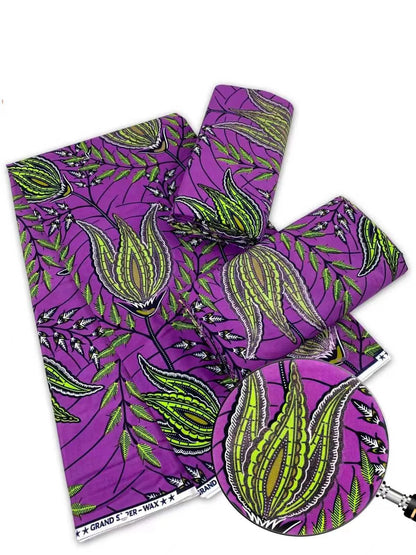 New African Wax Print Fabric Ankara Kitenge Pagne Loincloth Batik Wholesale Golden Glitter Grand 100Cotton Material For Sew 6yar