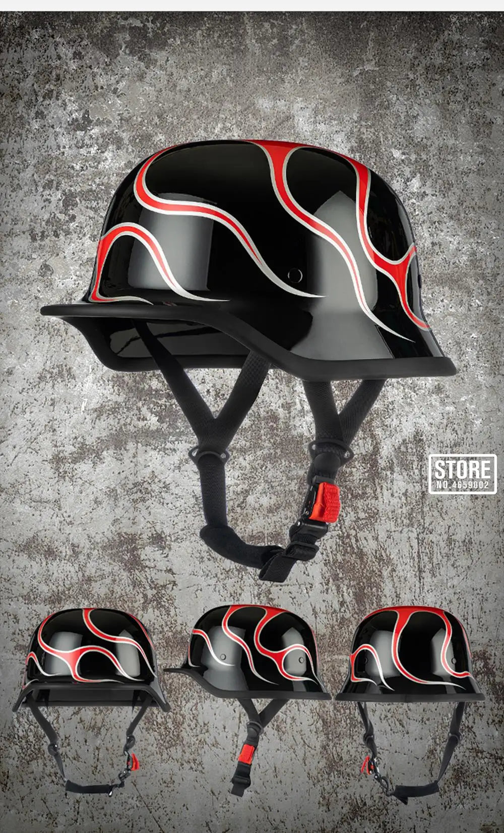 Motorcycle German Style Scoop Helmet Retro Half Helmet For Men And Women Summer Cruising Electric Bike Helmet DOT Approved