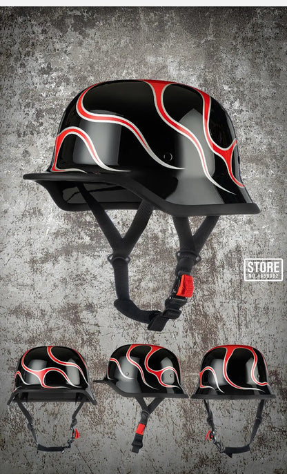 Motorcycle German Style Scoop Helmet Retro Half Helmet For Men And Women Summer Cruising Electric Bike Helmet DOT Approved