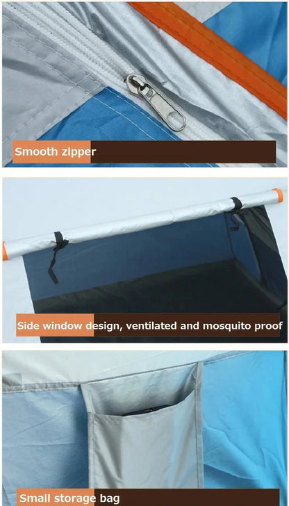 3-4 Person Automatic Camping Tent Quick Open Full-automatic Outdoor Tent Waterproof And UV Resistant Family Travel Beach Tent