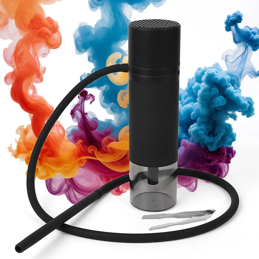 Portable Hookah Set For Travel - Premium Car Hookah Set, Red Mini Hookah Accessories, Includes Screens, Small Hookah