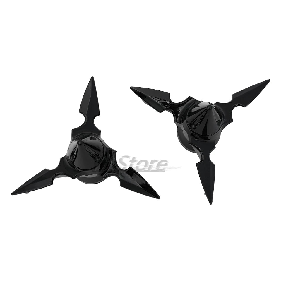 Fit For Harley Sportster Dyna Softail V-Rod Custom Motorcycle Skull Spun Blade Axle Caps Cover Front Axle Nut Covers