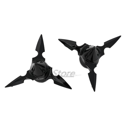 Fit For Harley Sportster Dyna Softail V-Rod Custom Motorcycle Skull Spun Blade Axle Caps Cover Front Axle Nut Covers