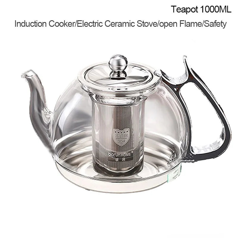 Induction Cooker Heat Resistant Glass Teapot Electromagnetic Furnace Multifunctional Filter pot Gas Stove Kettle Tea set