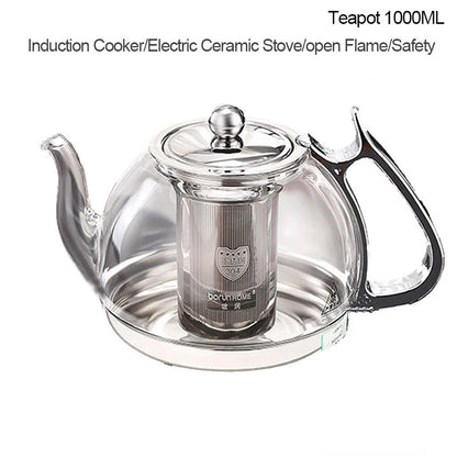 Induction Cooker Heat Resistant Glass Teapot Electromagnetic Furnace Multifunctional Filter pot Gas Stove Kettle Tea set