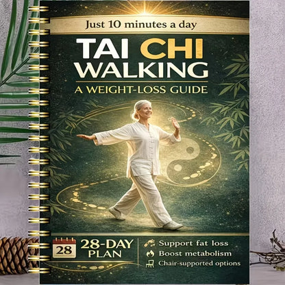 Tai Chi Walking Weight Loss Method for Elderly 28-Day Sequential Exercise Plan with Chair-Assisted Walking Low-Impact Workouts