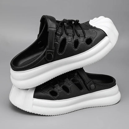 Fashion Men Sandals Summer Half Slippers Outdoor Women Beach Shoes Couple Walking Sneakers Comfortable Breathable Casual Shoes