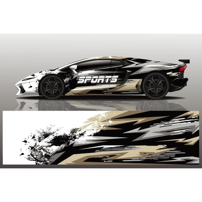 striped racing sticker Car Full Wrap Sticker Car Decal Decorative Cut Body Racing Graphic Decal Vinyl Wrap Modern Design