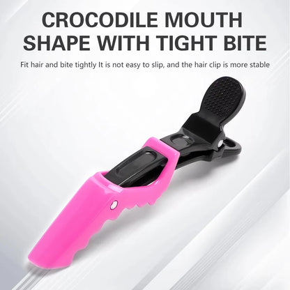 30pcs/box Hairdressing Plastic Crocodile Clip Wide Tooth Hairdressing Clip Portable Professional Salon Hairdressing Styling Tool