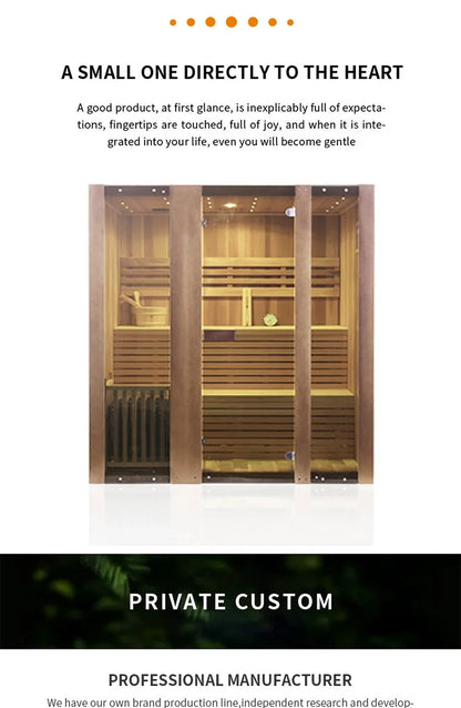 Fast Delivery Garden Solid Wood Outdoor Traditional Steam Sauna
