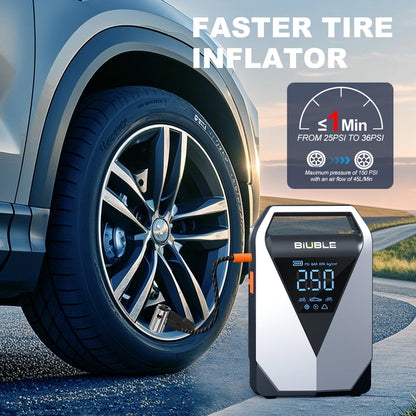 4 In 1 Car Jump Starter Air Pump 150PSI Air Compressor Tire Pump 12000mAh Battery Booster Pack 3000A Car Booster Starting Device