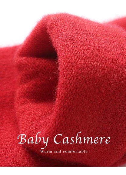 100% Cashmere Socks Women's Knitted Long Tube Socks High Elasticity Warm Straight Tube Socks Autumn Winter Mid Tube Sock