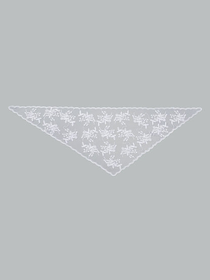 Wholesale French Lace Triangle Scarf Embroidered Flower Lace Scarf Small Shawl Crochet Head Scarf Headwraps Bandana For Women
