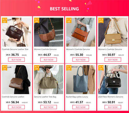Women's Luxury Designer Natural Cowhide Soft Handbag Famale Fashion Shoulder Bag Ladies Cow Leather Large Capacity Tote Bag