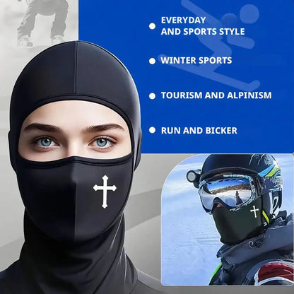 Christian Balaclava Cross Ski Mask Full Face Mask Cover Faith Shiesty Jesus Face Cover Breathable Men Women Sports Motorcycling