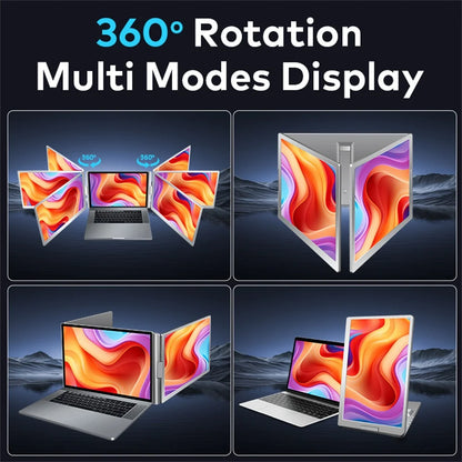 Dual Screen Display 14" to 16" Extended Multiple Monitor Laptop Sub Screen Triple LCD Extender Compatible with All PC Rospider