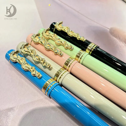 JD 957 Anniversary Tradeshow Giveaways Gift Snake Clip Colorful Fountain/Rollerball Pen,Luxury Souvenir Writing Pen
