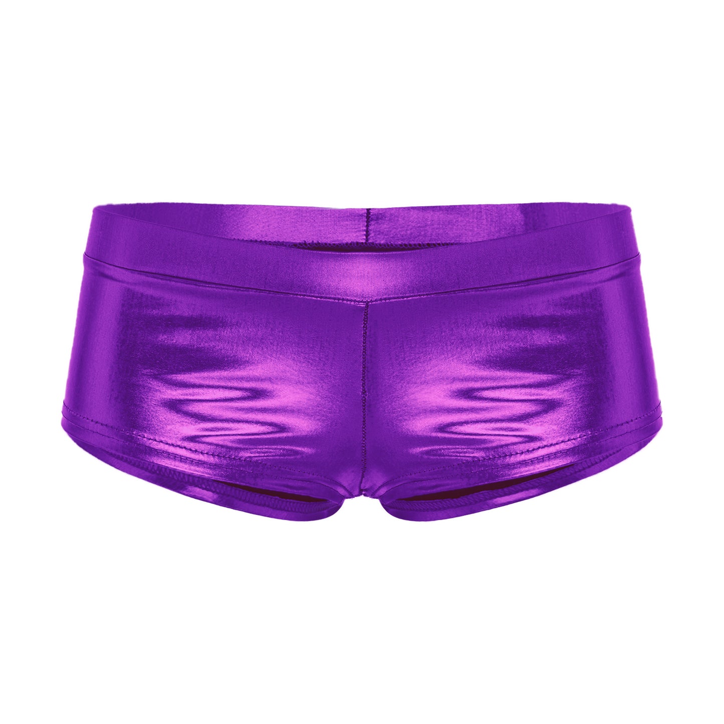 Women's Shiny Faux Leather Shorts Hot Pants Low Waist Pole Dance Bottoms for Woman Rave Party Festivals Carnival Club Costumes
