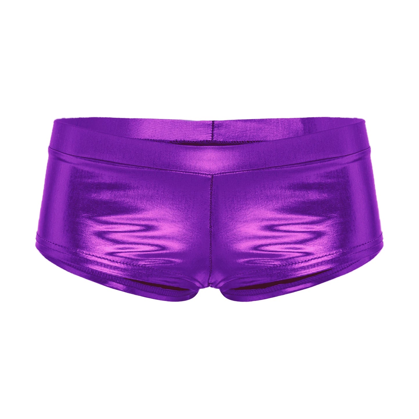 Women's Shiny Faux Leather Shorts Hot Pants Low Waist Pole Dance Bottoms for Woman Rave Party Festivals Carnival Club Costumes