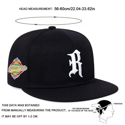 1piece Unisex R Letter Side Planet Embroidery Hip Hop Hat Outdoor Adjustable Sunscreen Leisure Hat Spring Autumn Travel Vacation