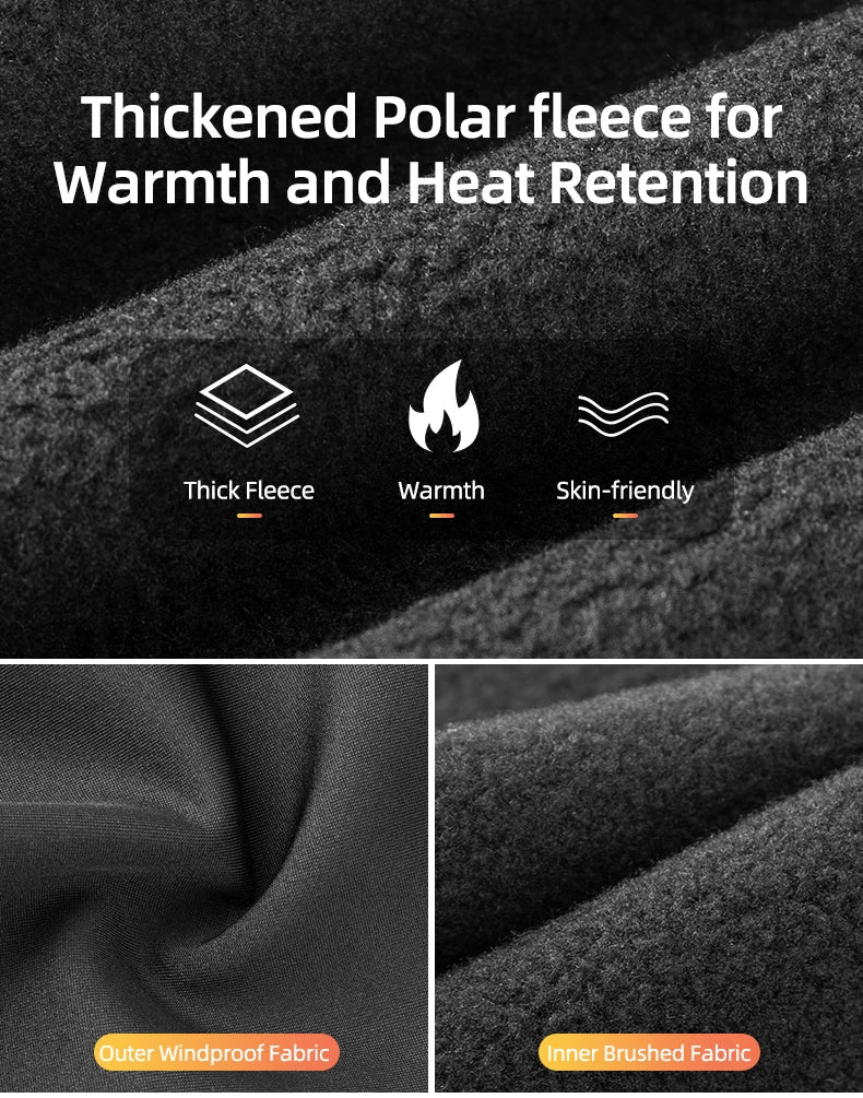 ROCKBROS Winter Warm Bike Full Face Mask Breathable Windproof Fleece MTB Road Bicycle Scarf Masks Ski Motorcycle Cycling Mask