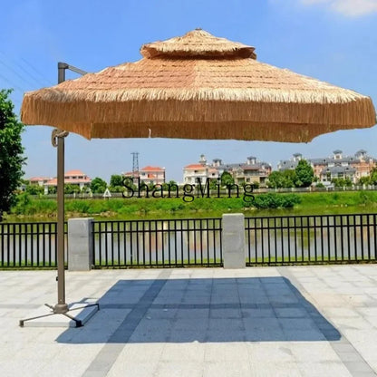 CL  shading thatch umbrella straw simulation straw umbrella courtyard agritainment B & B outdoor beach villa umbrella